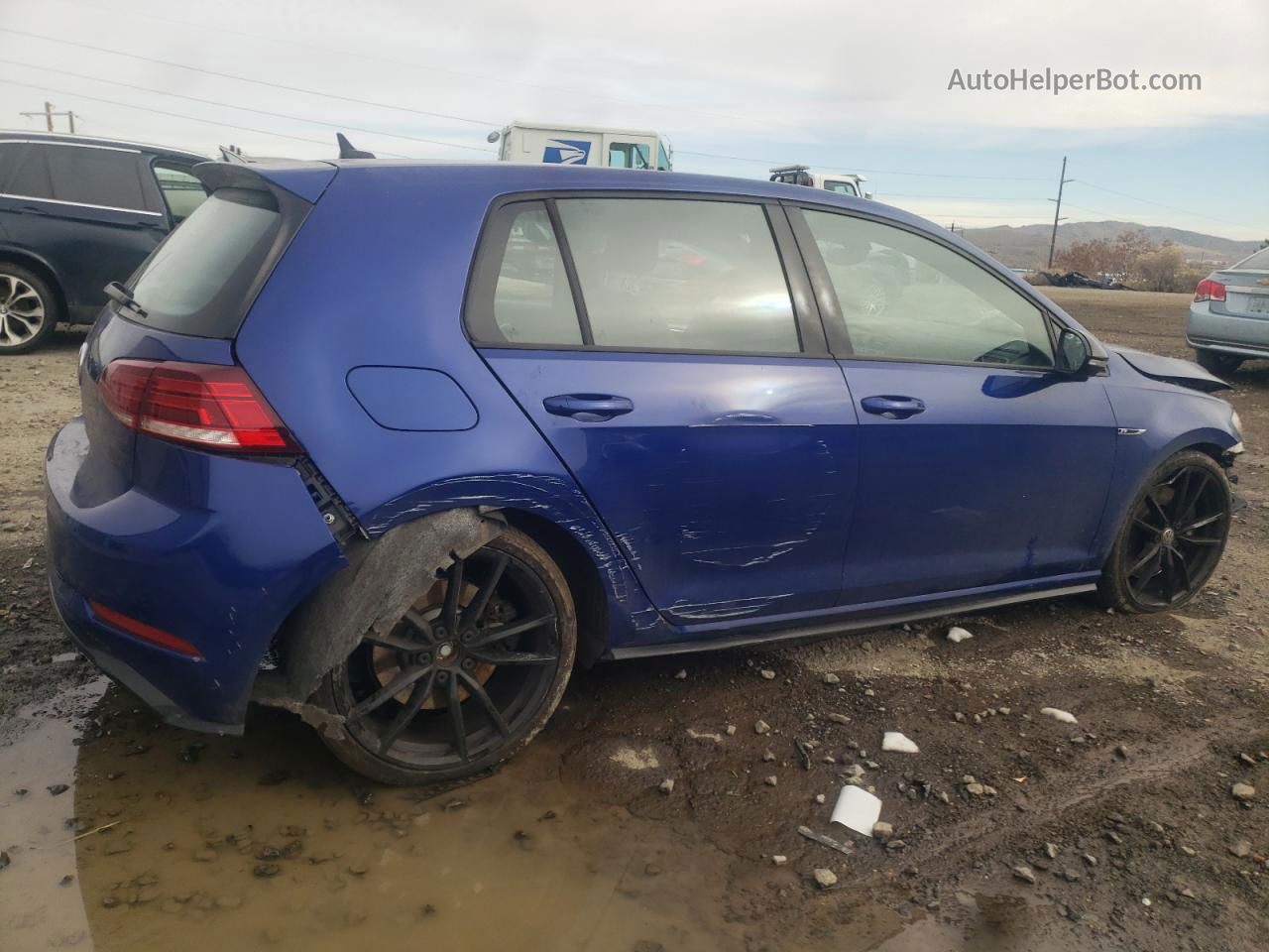 2019 Volkswagen Golf R  Blue vin: WVWVA7AU2KW216803