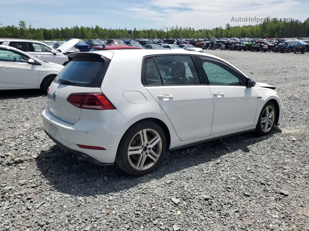 2019 Volkswagen Golf R  White vin: WVWVA7AU6KW164737