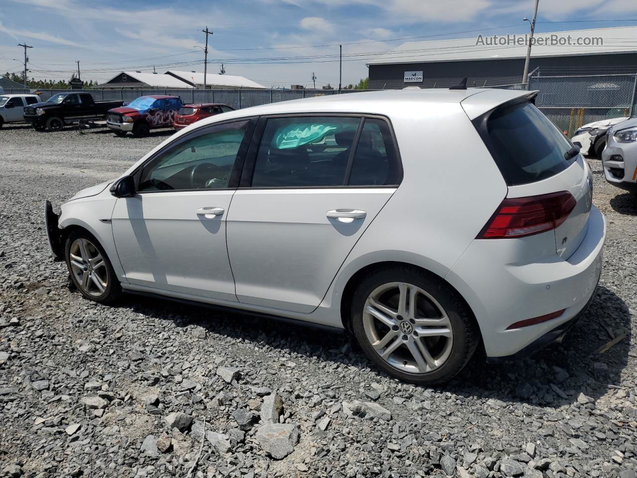 2019 Volkswagen Golf R  White vin: WVWVA7AU6KW164737