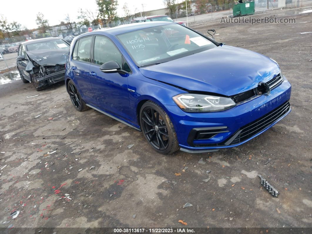 2019 Volkswagen Golf R 2.0t W/dcc & Navigation Blue vin: WVWVA7AU8KW216854