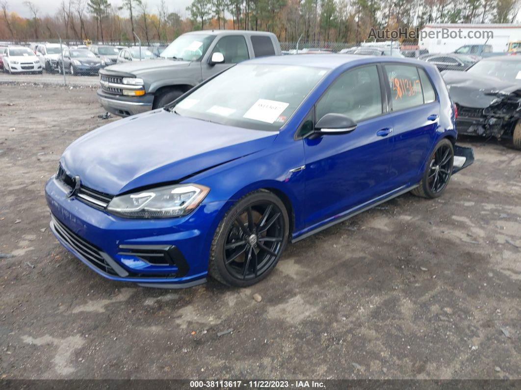 2019 Volkswagen Golf R 2.0t W/dcc & Navigation Blue vin: WVWVA7AU8KW216854