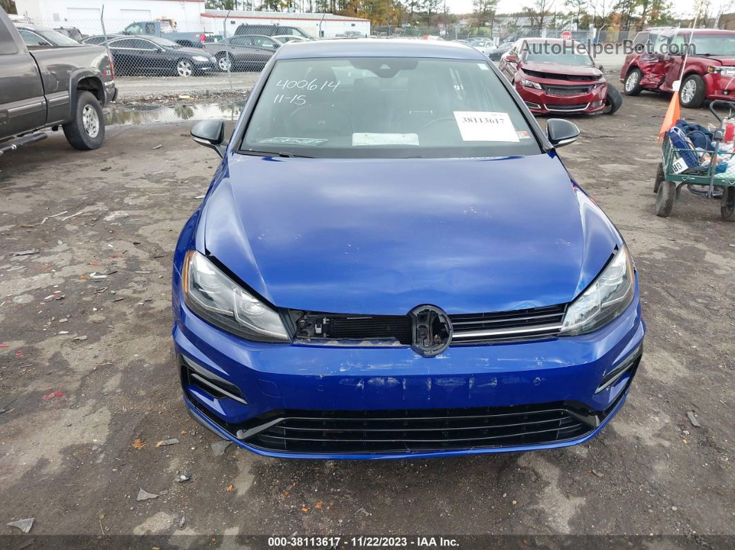 2019 Volkswagen Golf R 2.0t W/dcc & Navigation Blue vin: WVWVA7AU8KW216854