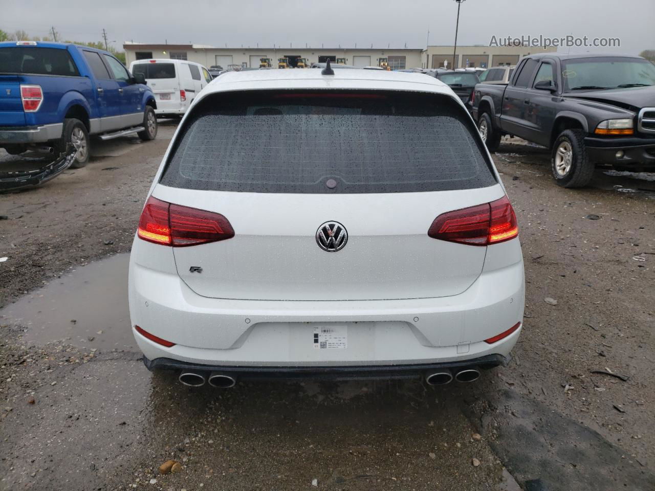 2019 Volkswagen Golf R  White vin: WVWVA7AU8KW222783