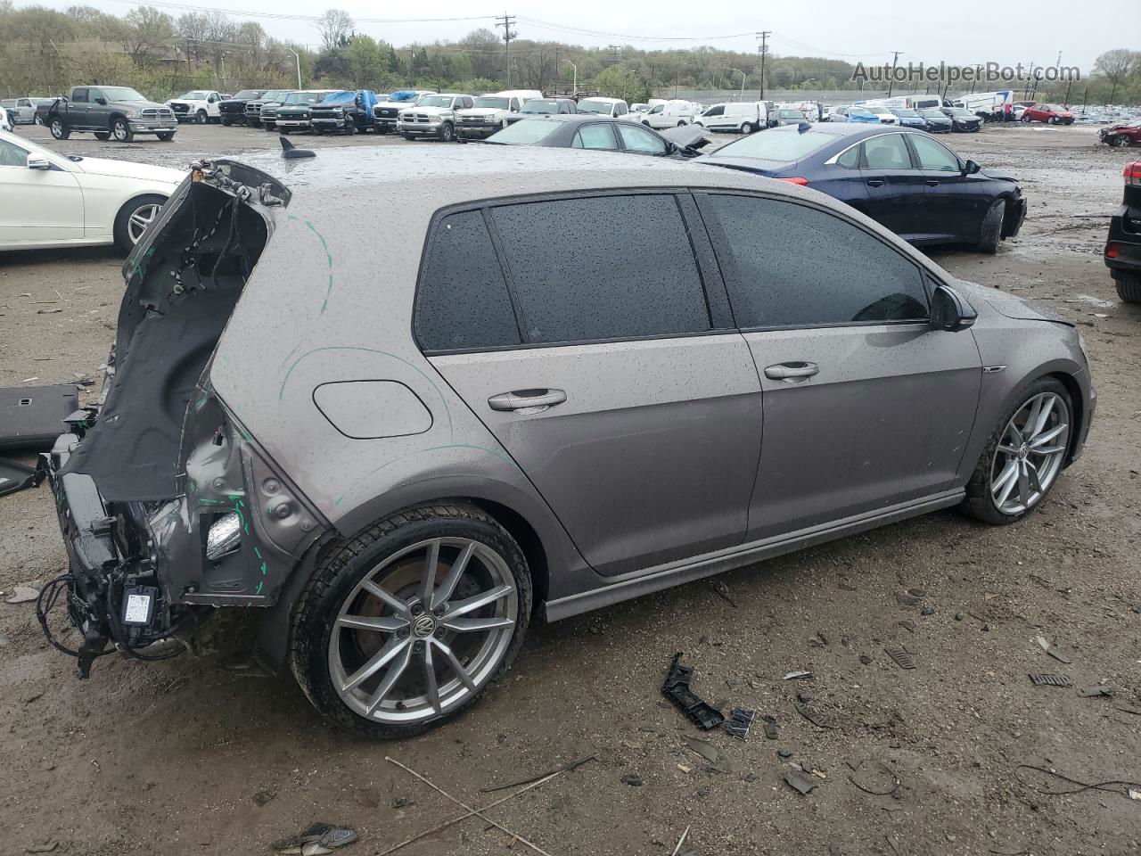 2017 Volkswagen Golf R  Gray vin: WVWVF7AU3HW104554