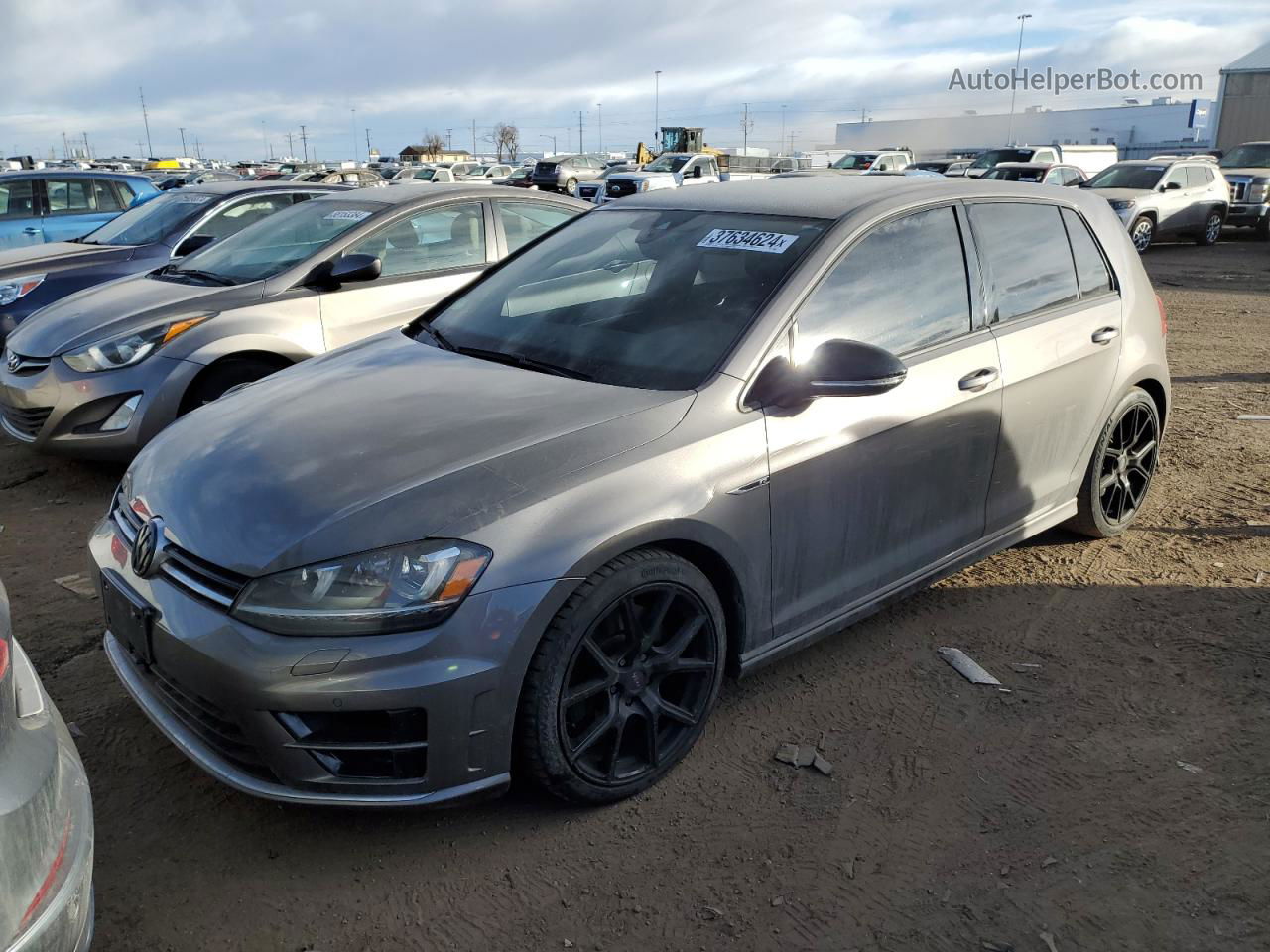 2017 Volkswagen Golf R  Gray vin: WVWVF7AU6HW155305