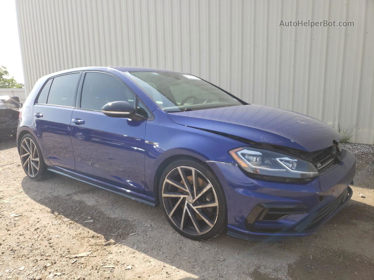 2019 Volkswagen Golf R  Blue vin: WVWWA7AU0KW149509