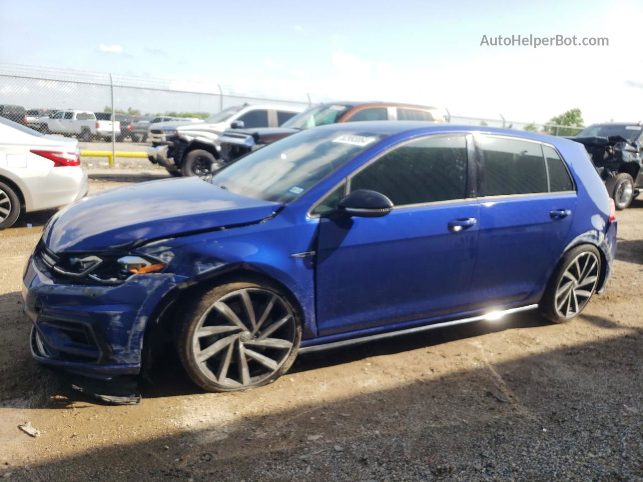 2019 Volkswagen Golf R  Синий vin: WVWWA7AU0KW149509