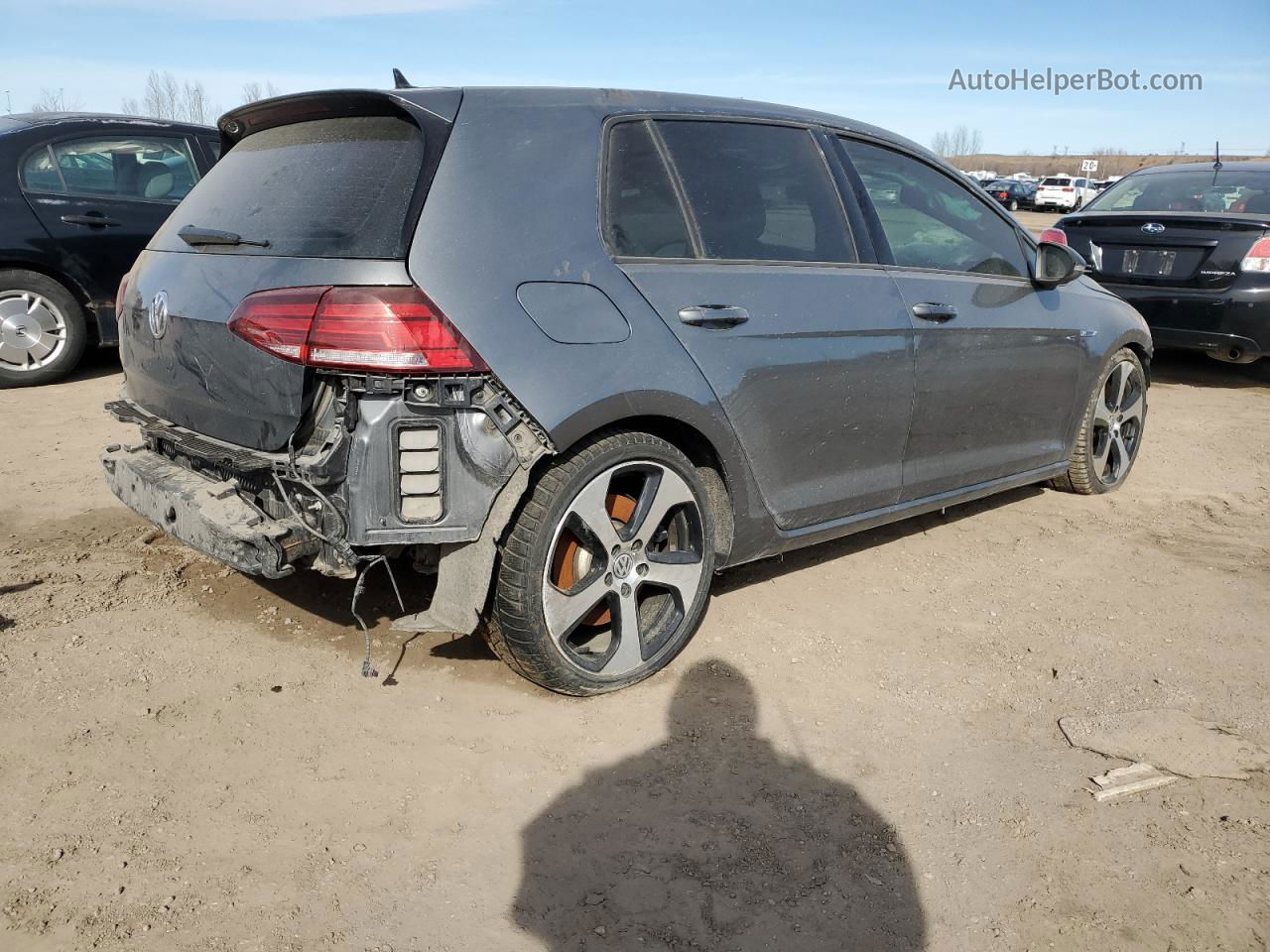 2019 Volkswagen Golf R  Gray vin: WVWWA7AU1KW156310