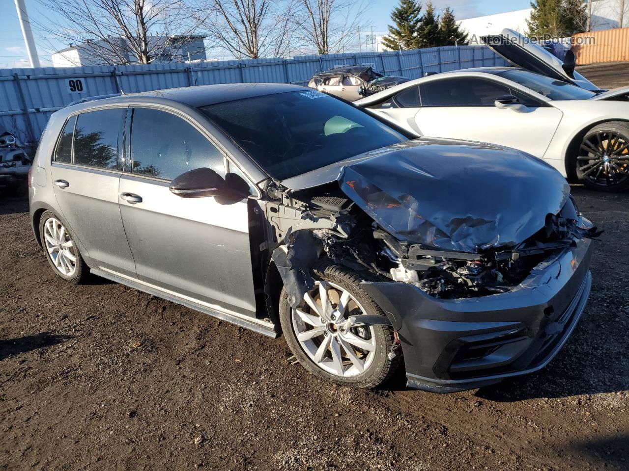 2019 Volkswagen Golf R  Gray vin: WVWWA7AU3KW179457