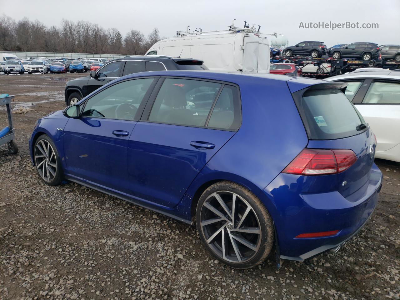 2019 Volkswagen Golf R  Синий vin: WVWWA7AU4KW114987