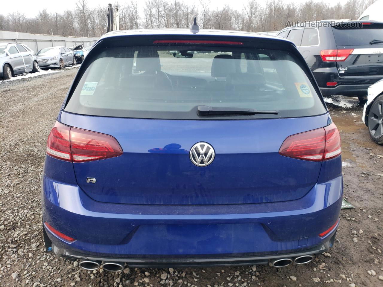 2019 Volkswagen Golf R  Синий vin: WVWWA7AU4KW114987