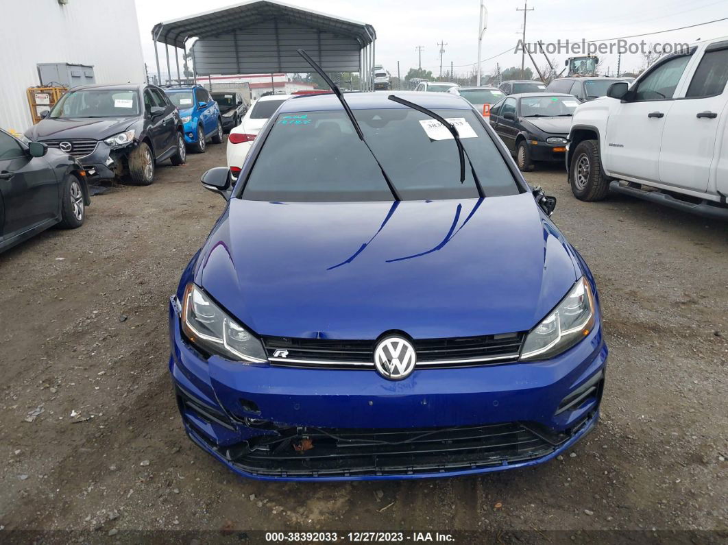 2019 Volkswagen Golf R 2.0t W/dcc   Navigation Blue vin: WVWWA7AU8KW221217