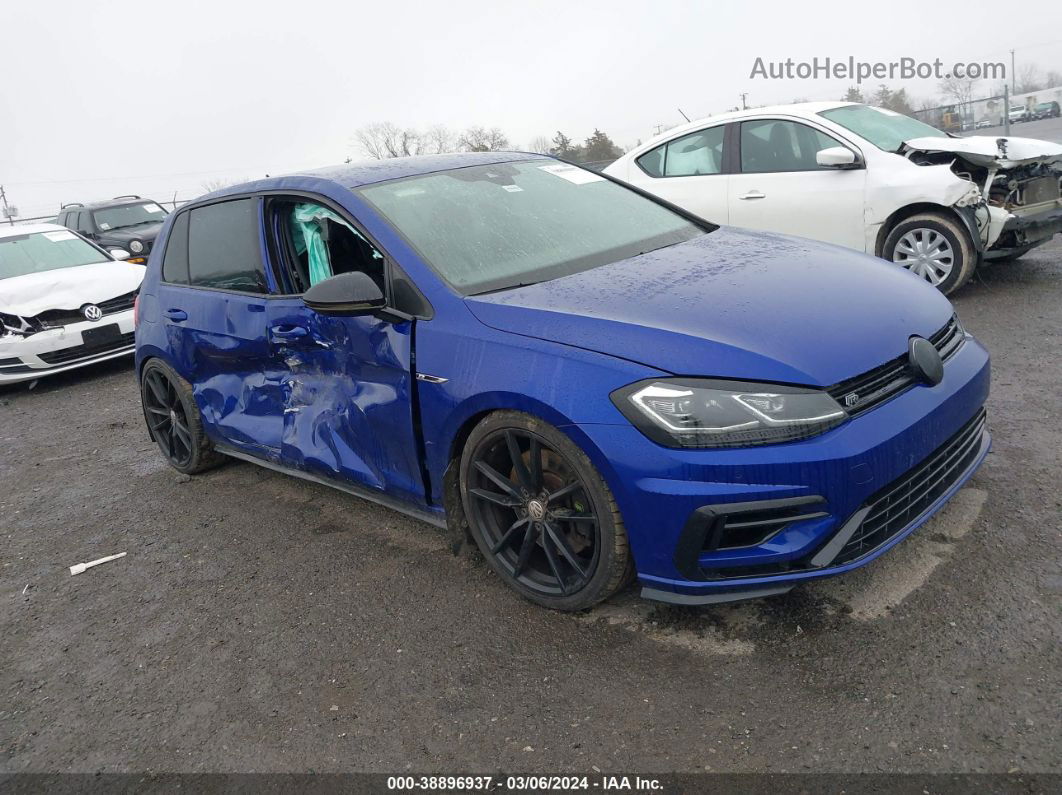 2019 Volkswagen Golf R 2.0t W/dcc   Navigation Blue vin: WVWWA7AUXKW181786