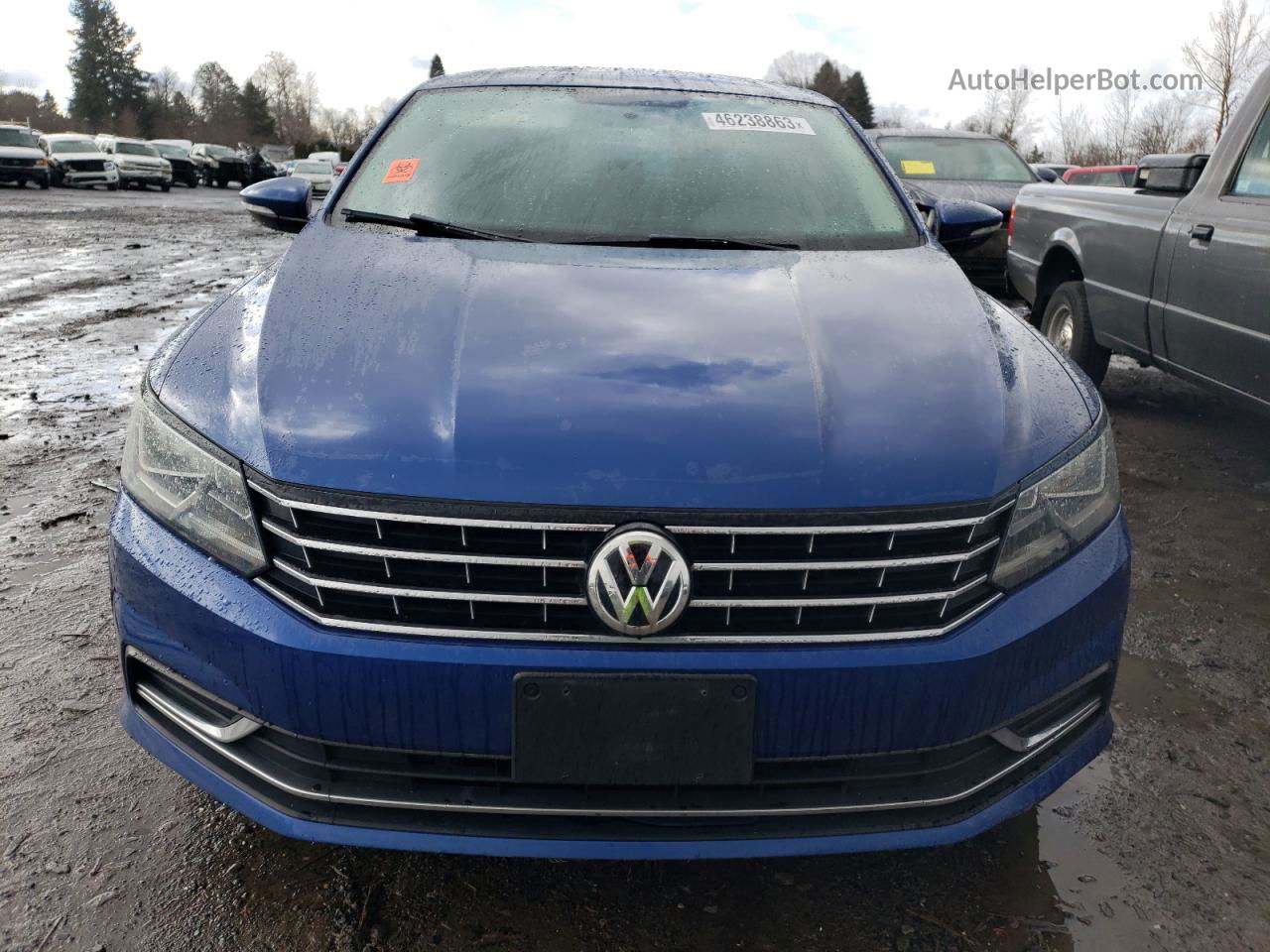 2016 Volkswagen Passat Se Синий vin: 1VWBT7A37GC031883