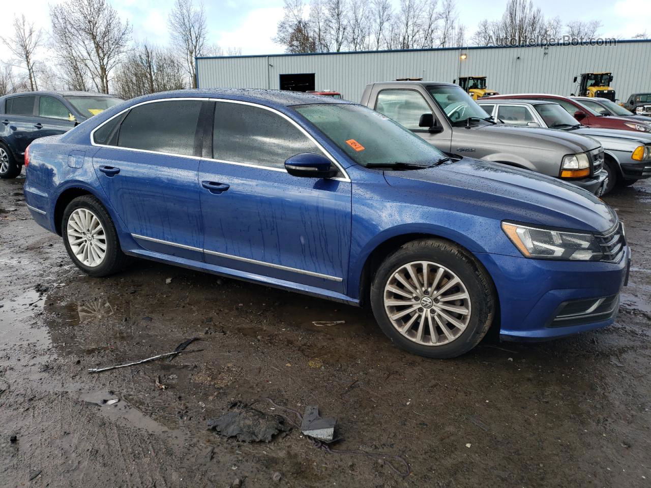 2016 Volkswagen Passat Se Blue vin: 1VWBT7A37GC031883