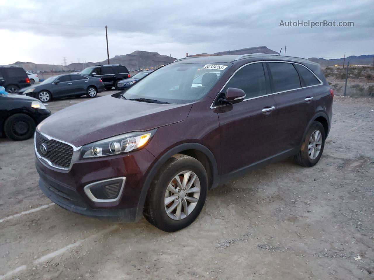 2017 Kia Sorento Lx Burgundy vin: 5XYPG4A35HG288016