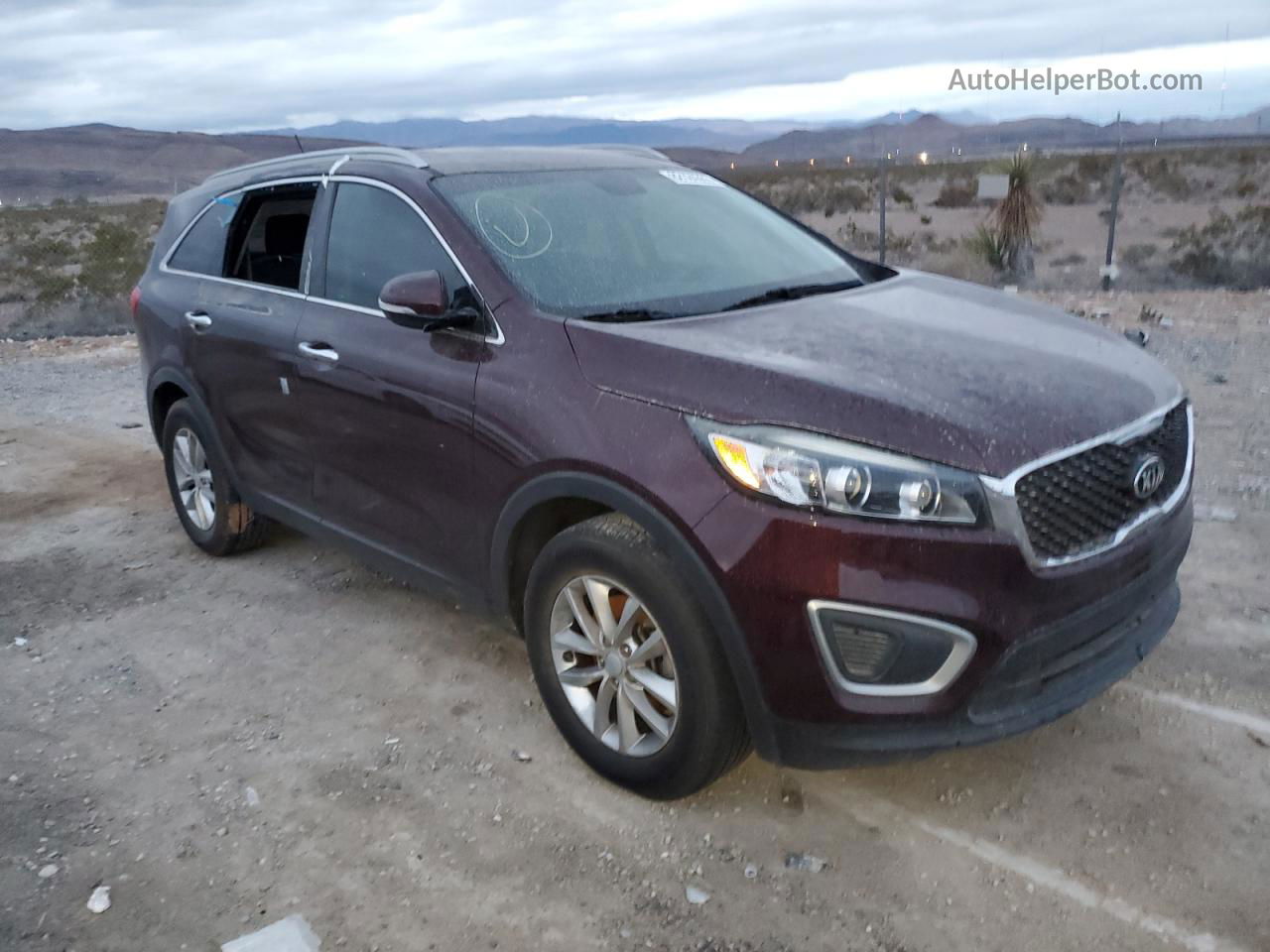 2017 Kia Sorento Lx Burgundy vin: 5XYPG4A35HG288016