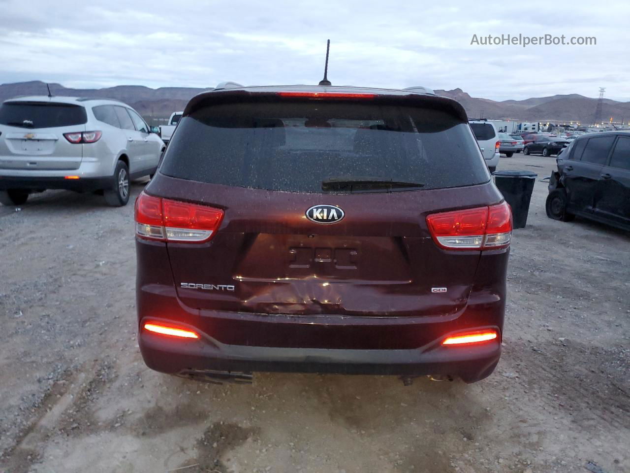 2017 Kia Sorento Lx Burgundy vin: 5XYPG4A35HG288016