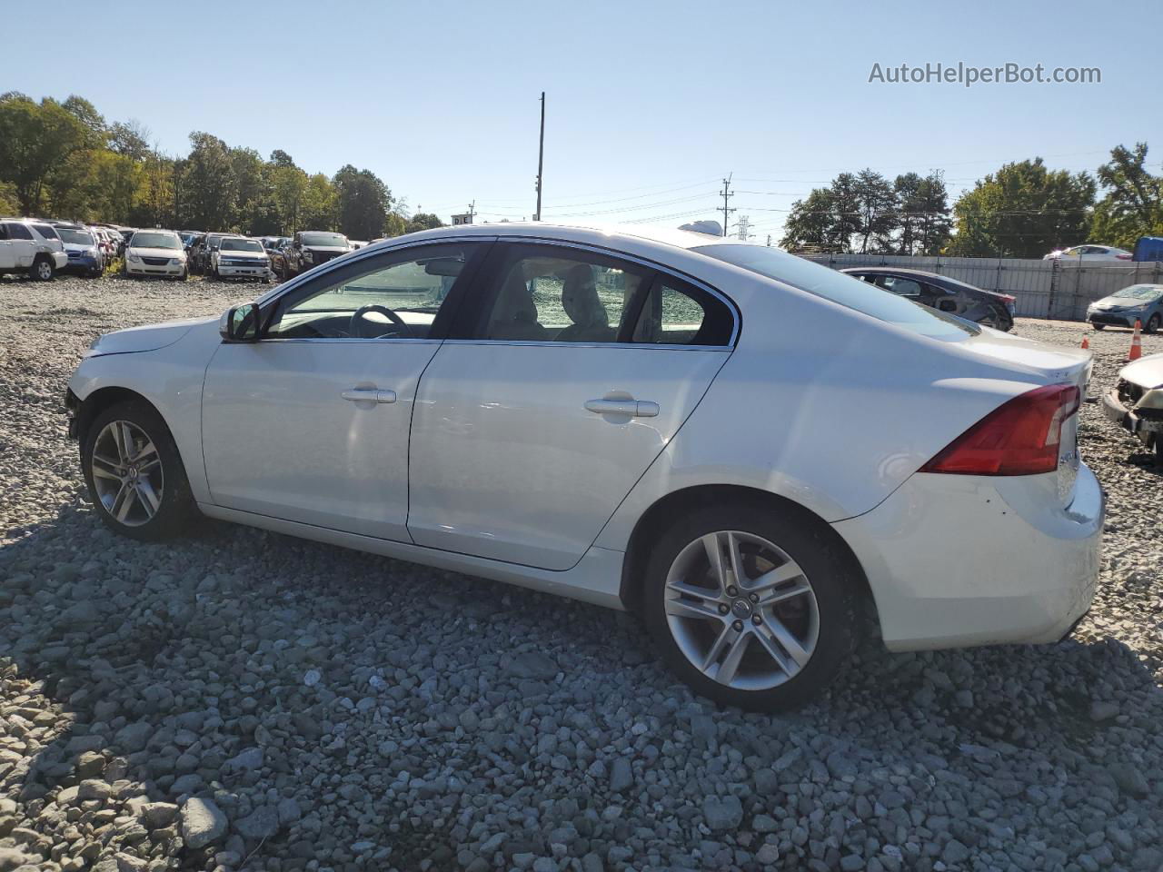 2015 Volvo S60 Premier White vin: YV126MFB1F2301312