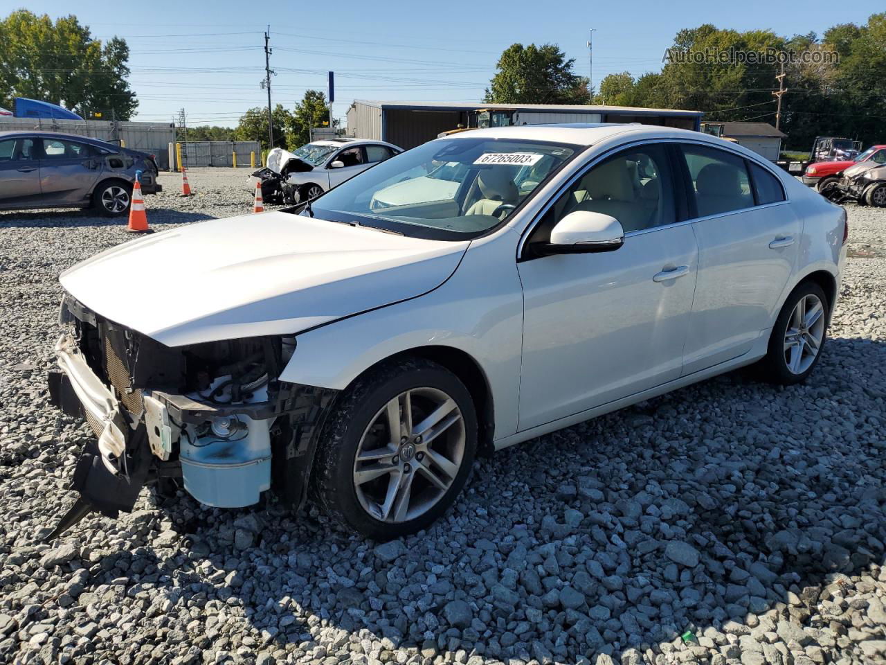 2015 Volvo S60 Premier White vin: YV126MFB1F2301312