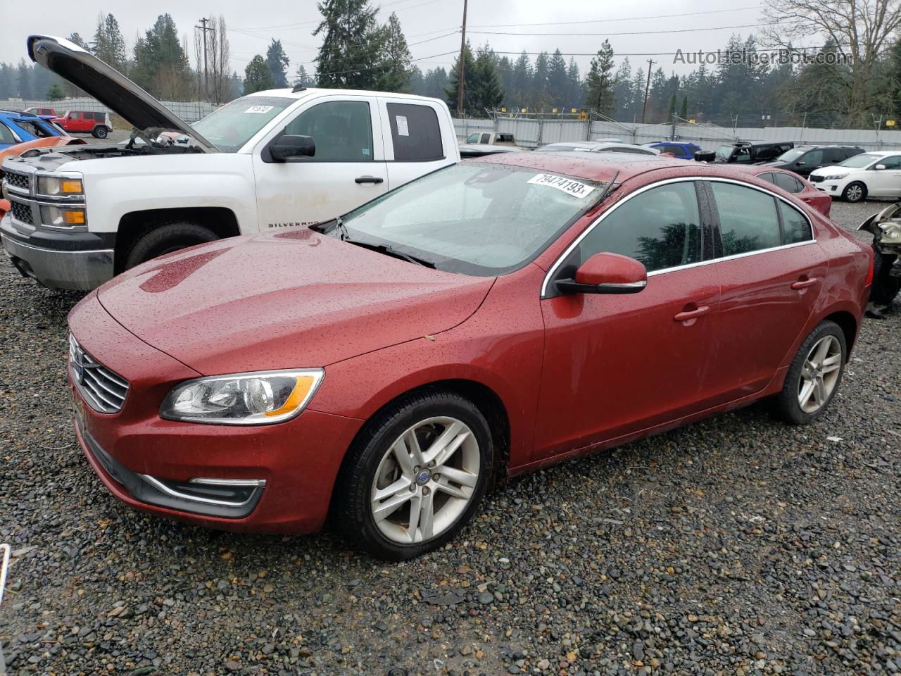 2015 Volvo S60 Premier Бордовый vin: YV126MFB4F2307542