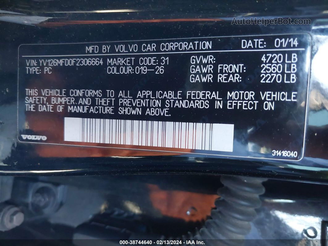 2015 Volvo S60 T5 Platinum Black vin: YV126MFD0F2306664