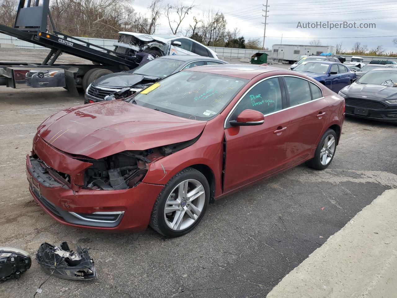 2015 Volvo S60 Premier Бордовый vin: YV126MFK2F1345891