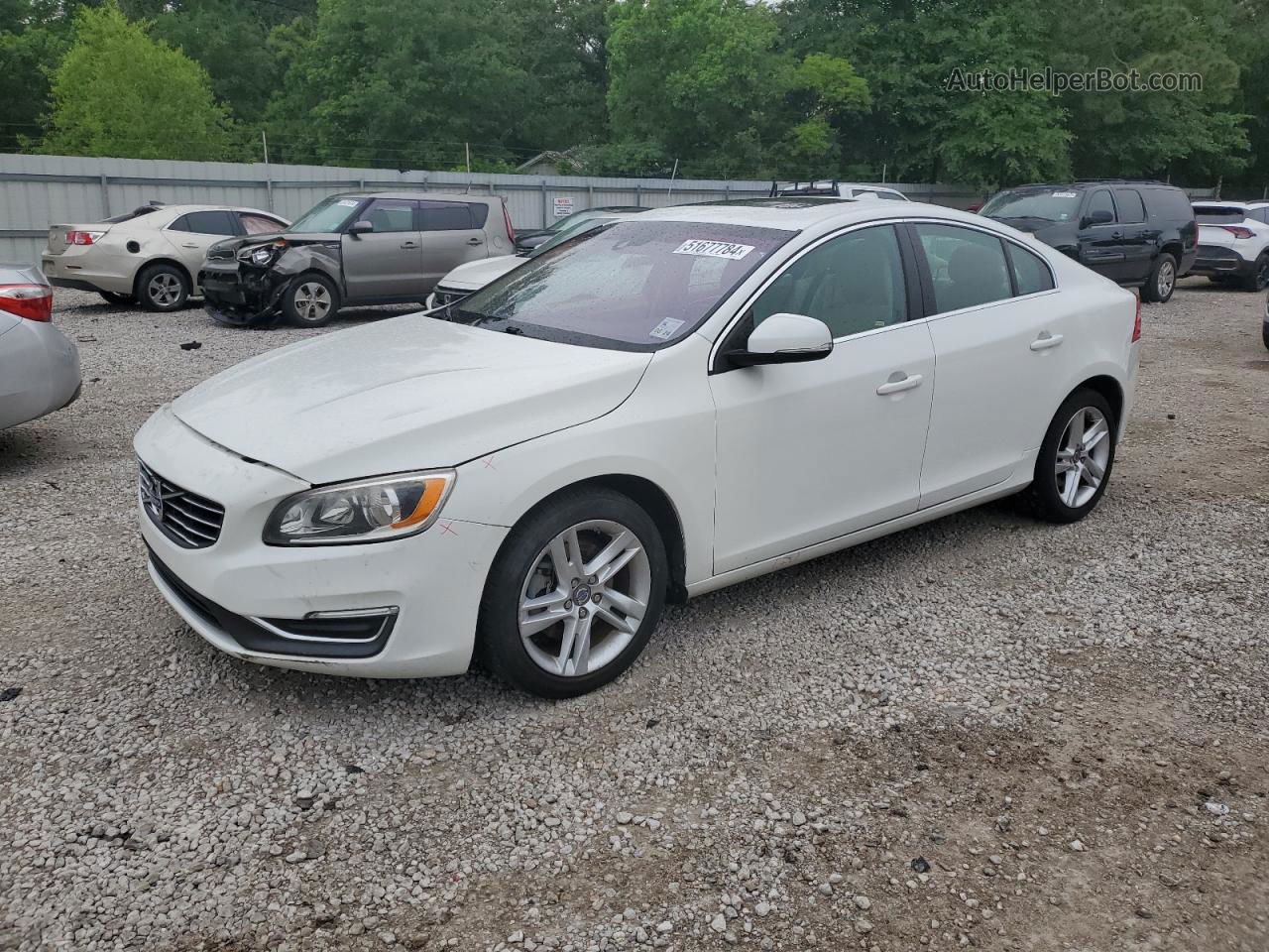 2015 Volvo S60 Premier White vin: YV140MFB3F1315812