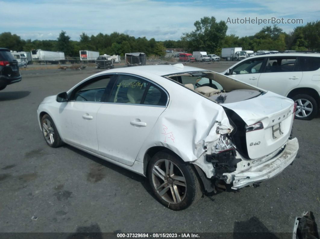 2015 Volvo S60 T5 Drive-e Premier White vin: YV140MFB6F2300277