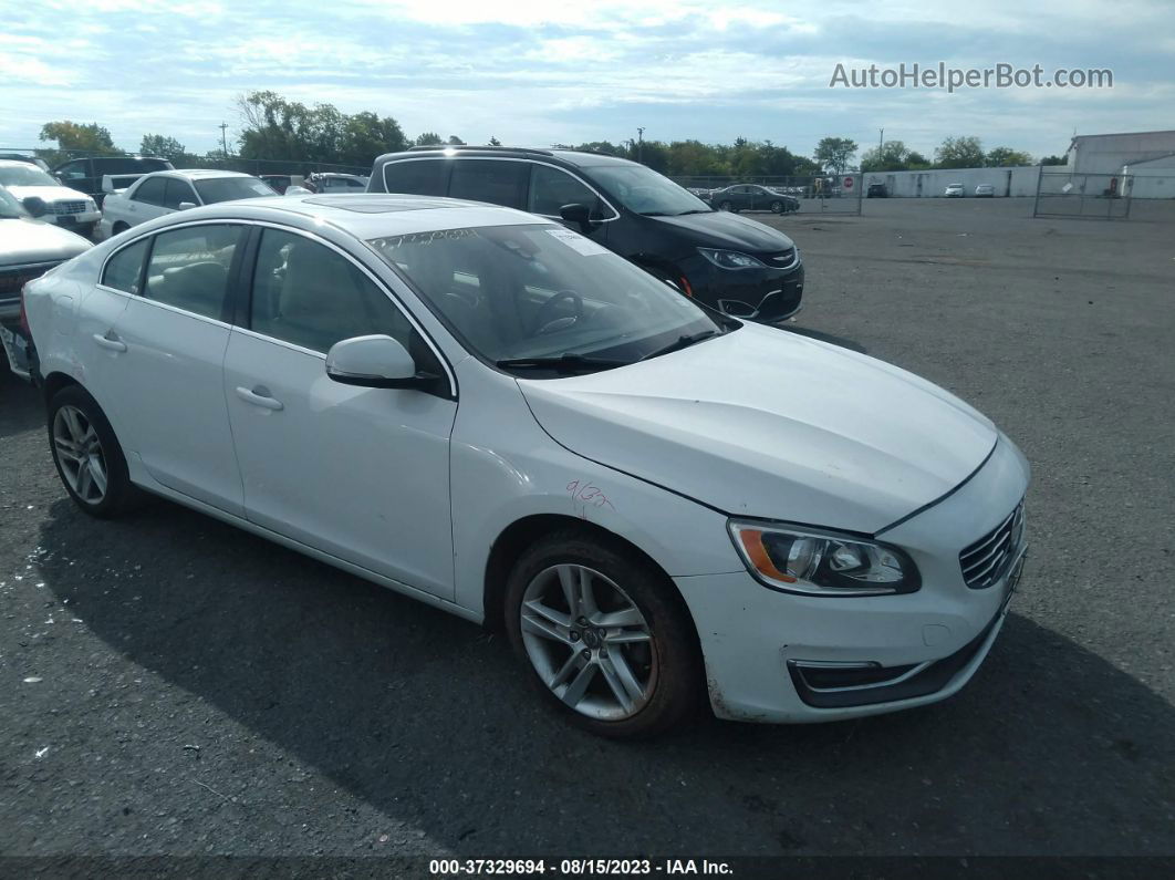 2015 Volvo S60 T5 Drive-e Premier White vin: YV140MFB6F2300277