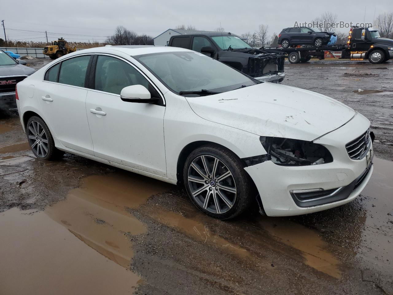 2015 Volvo S60 Premier White vin: YV140MFB8F1299834