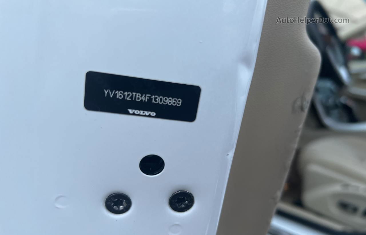 2015 Volvo S60 Premier White vin: YV1612TB4F1309869
