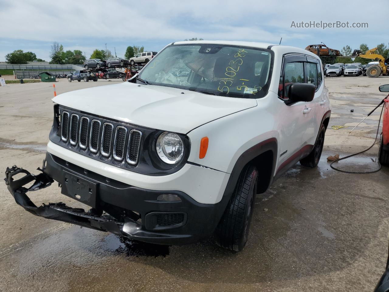 2017 Jeep Renegade Sport White vin: ZACCJAAB0HPF88939