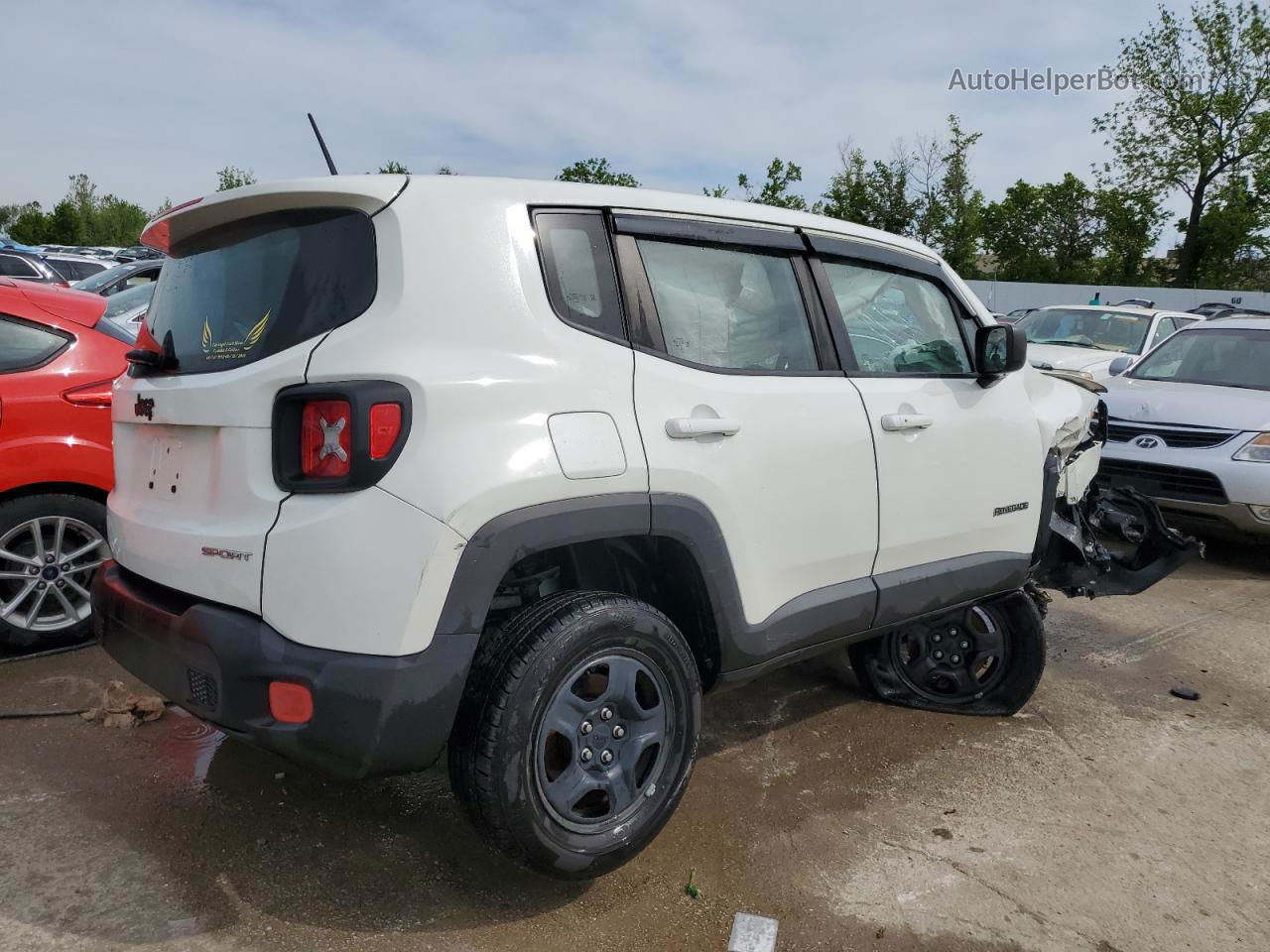 2017 Jeep Renegade Sport White vin: ZACCJAAB0HPF88939