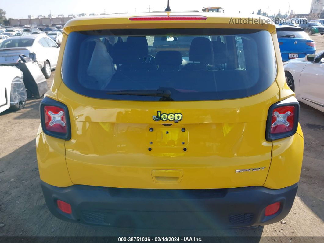 2018 Jeep Renegade Sport Fwd Yellow vin: ZACCJAAB0JPG98492