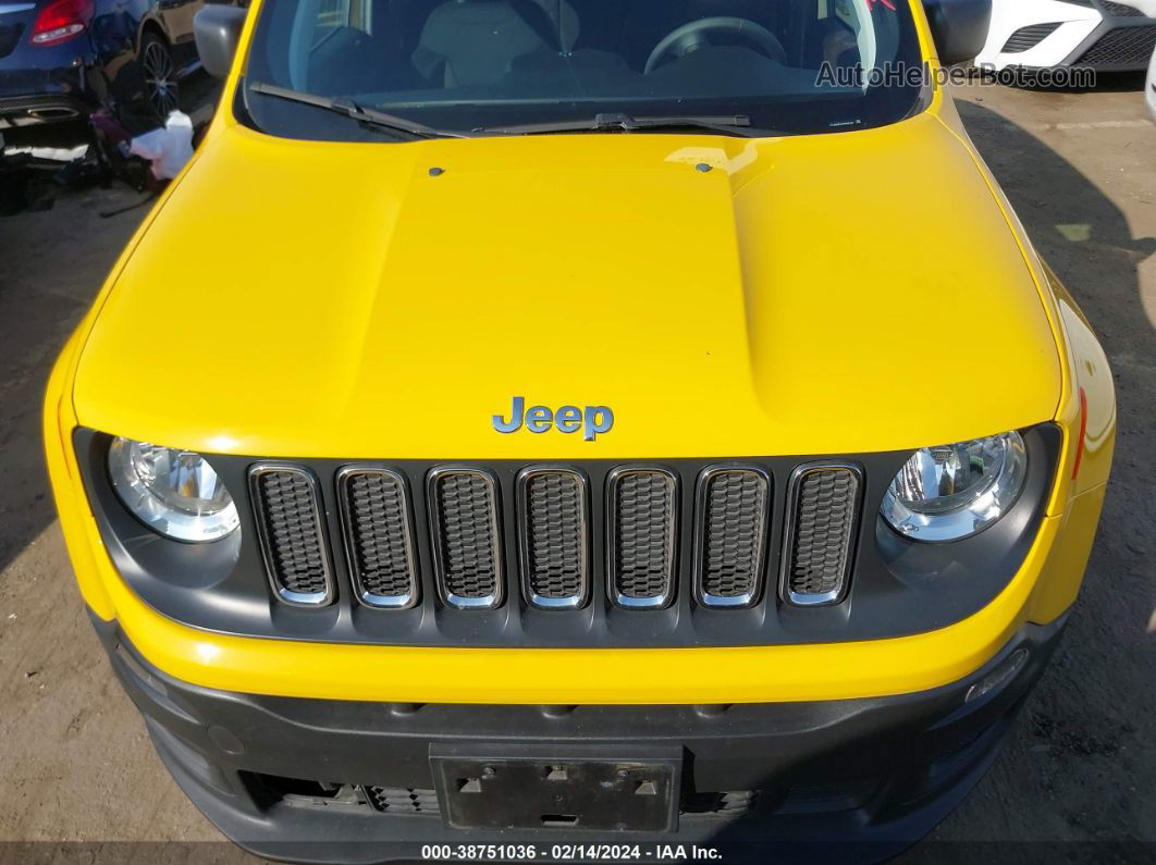 2018 Jeep Renegade Sport Fwd Yellow vin: ZACCJAAB0JPG98492