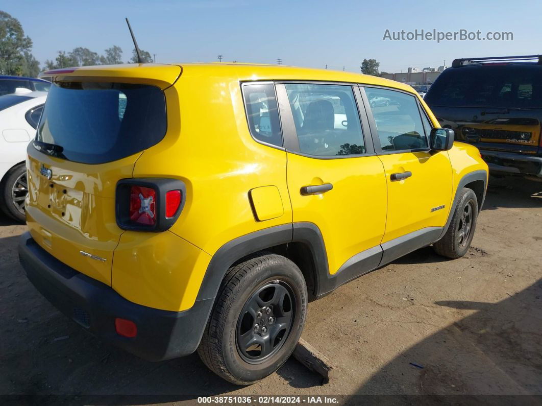 2018 Jeep Renegade Sport Fwd Yellow vin: ZACCJAAB0JPG98492