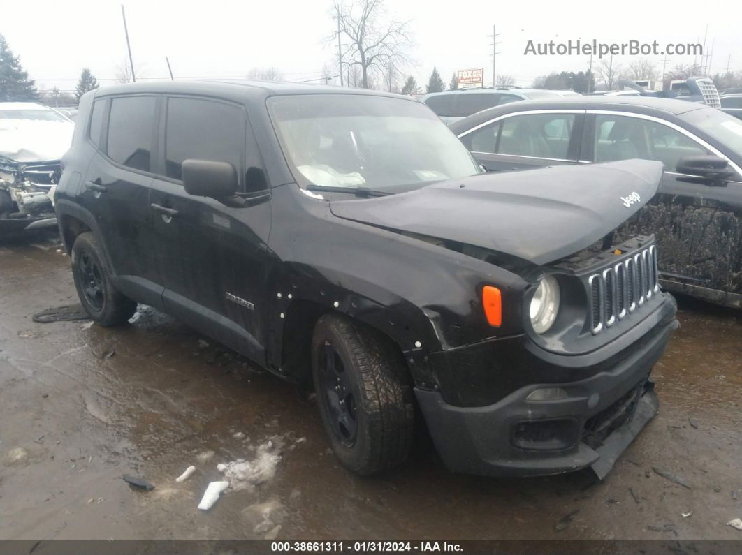 2017 Jeep Renegade Sport Fwd Черный vin: ZACCJAAB2HPF44313