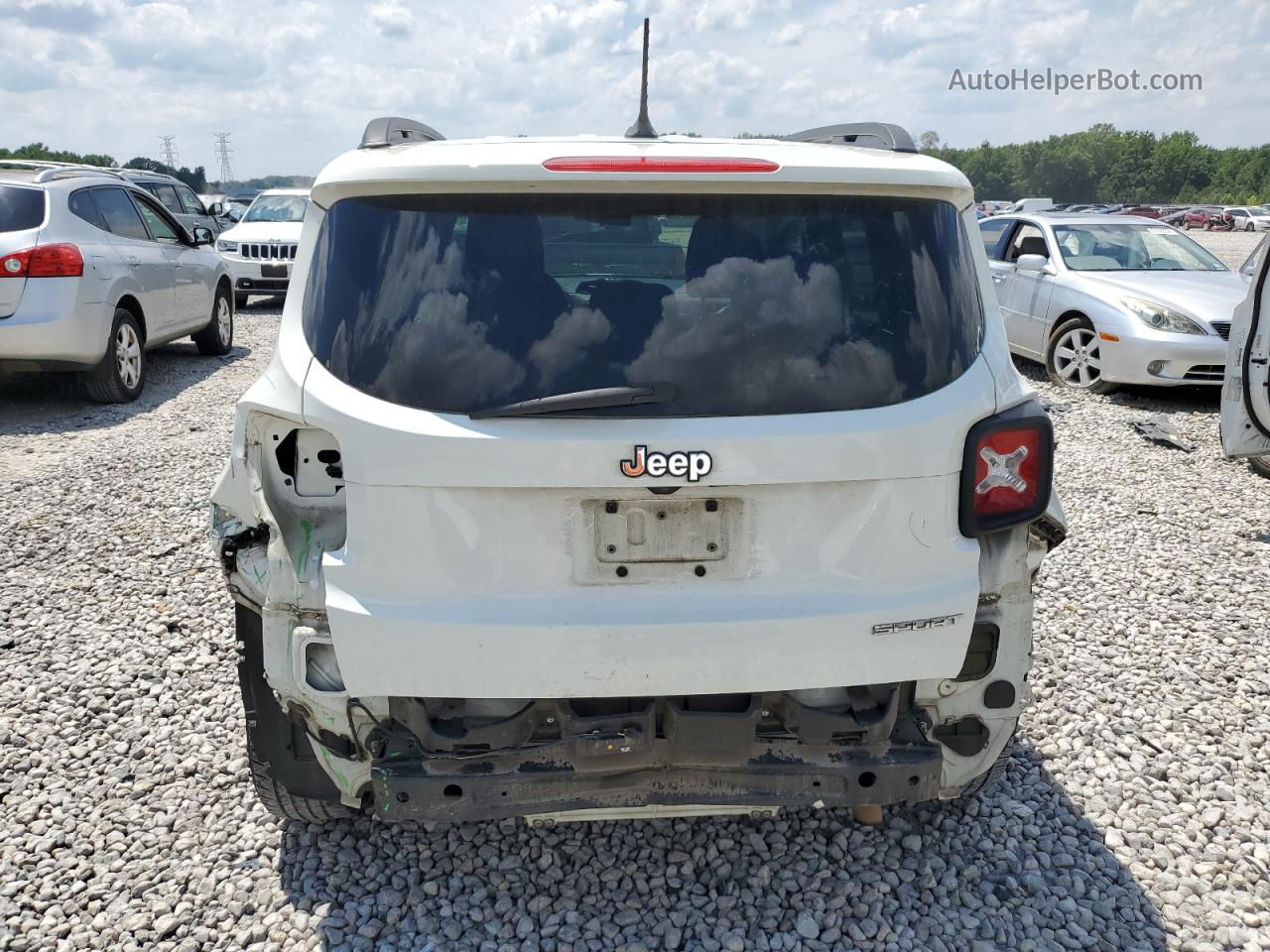 2017 Jeep Renegade Sport White vin: ZACCJAAB3HPF92046