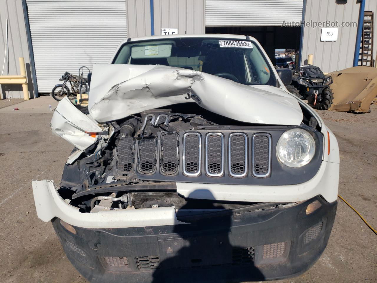 2015 Jeep Renegade Sport White vin: ZACCJAAH0FPB52942