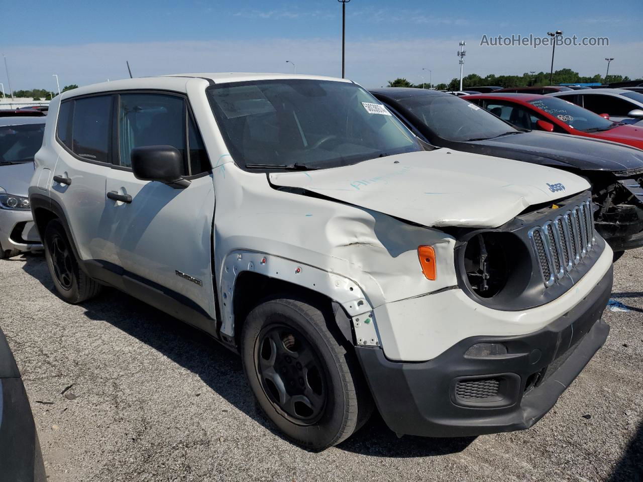 2015 Jeep Renegade Sport White vin: ZACCJAAH9FPC27596