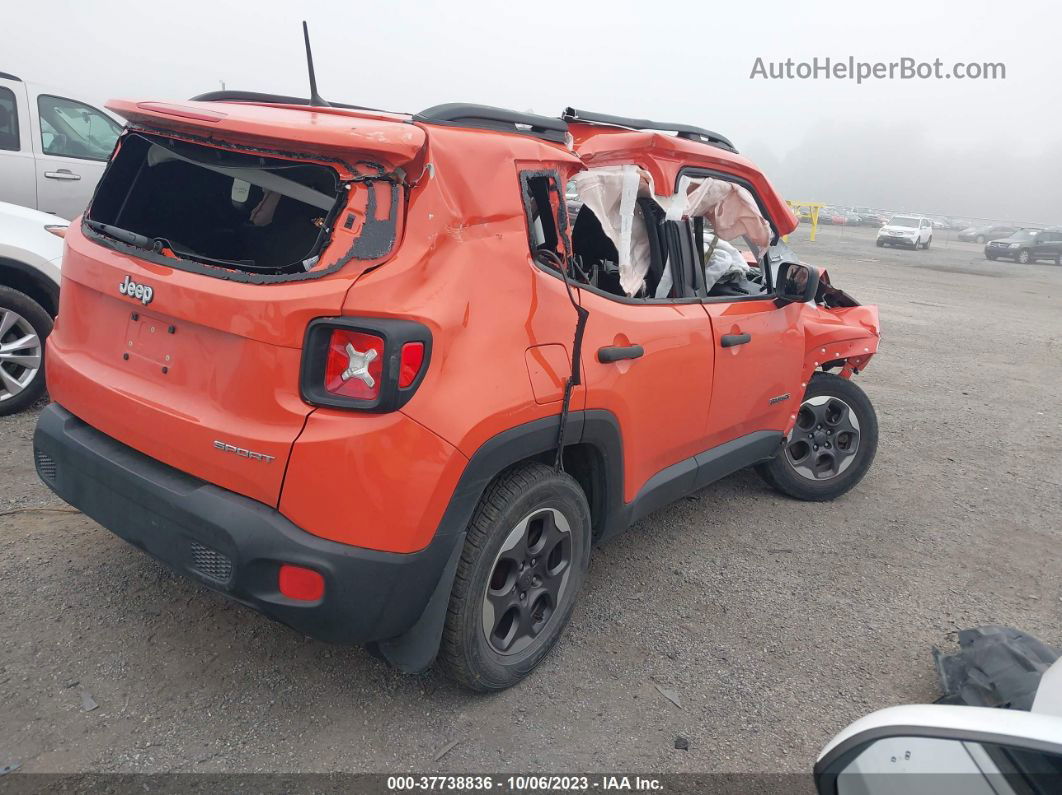 2017 Jeep Renegade Sport Fwd Orange vin: ZACCJAAHXHPE64519