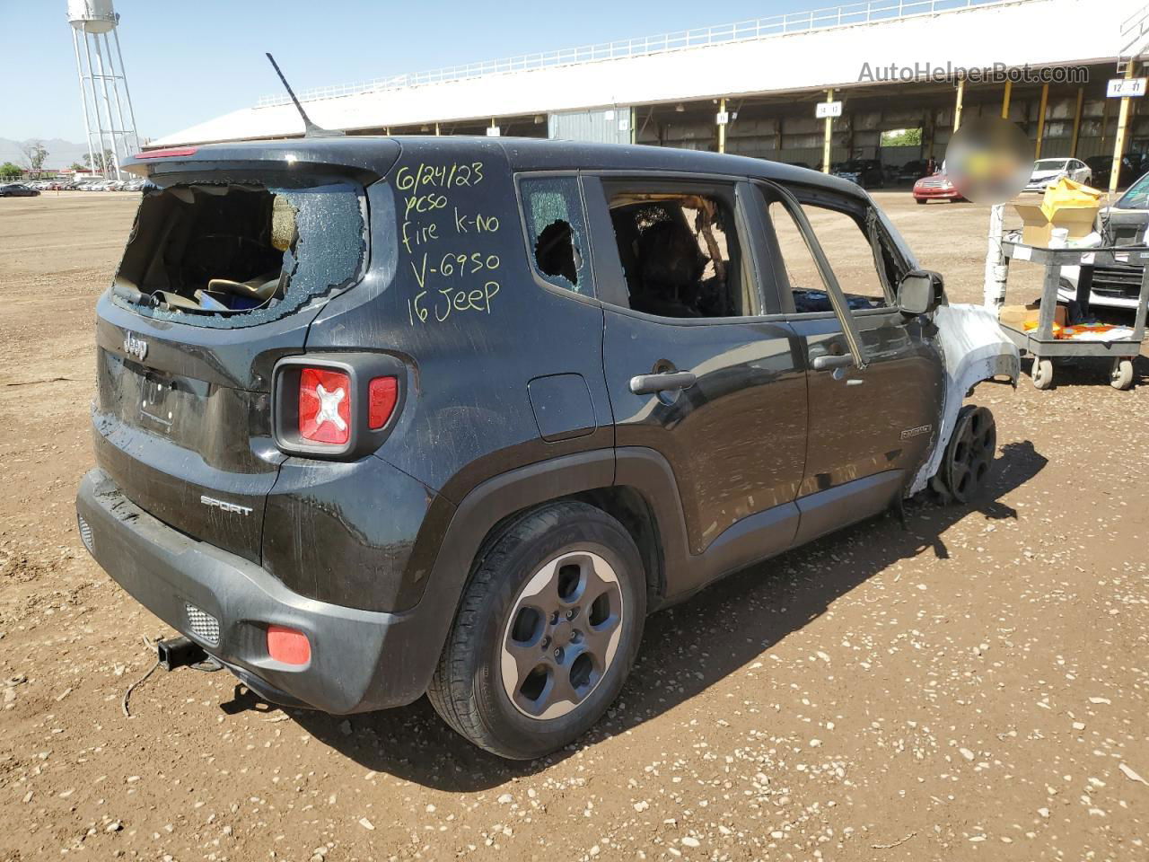 2015 Jeep Renegade Sport Черный vin: ZACCJAAT2FPB76950