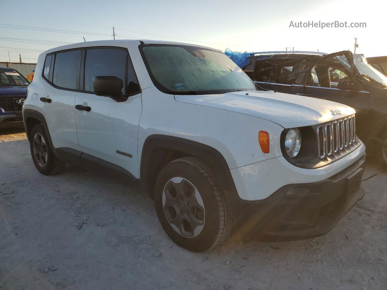 2015 Jeep Renegade Sport White vin: ZACCJAAT2FPB95885