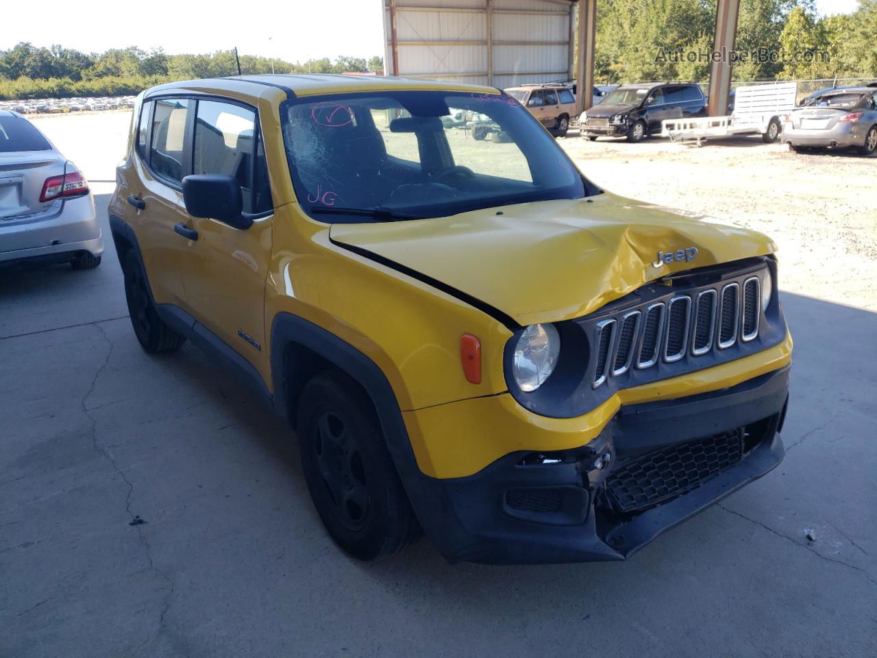 2015 Jeep Renegade Sport Yellow vin: ZACCJAAT4FPB78778