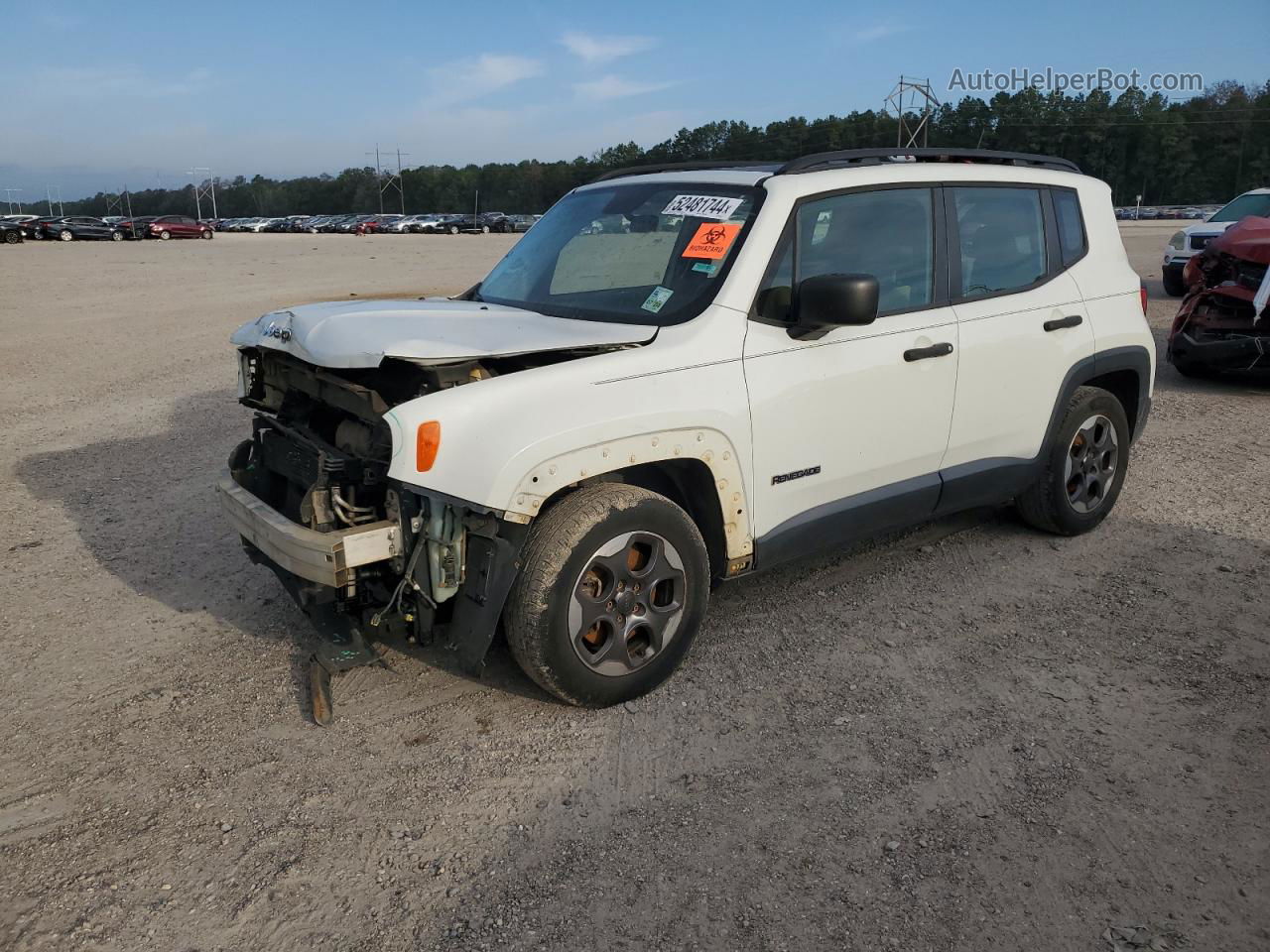 2015 Jeep Renegade Sport White vin: ZACCJAAT6FPC09965