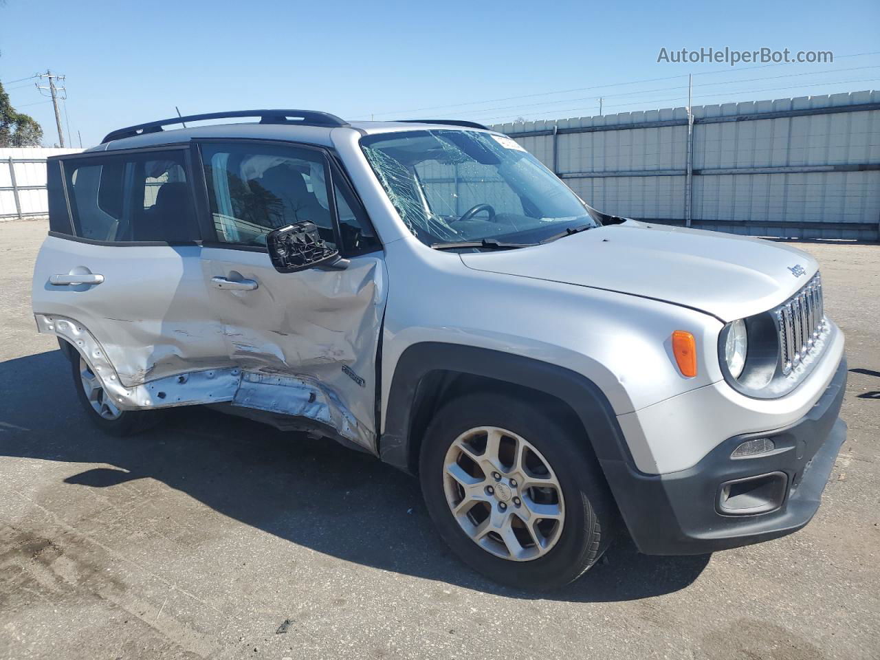 2017 Jeep Renegade Latitude Silver vin: ZACCJABB1HPG42909