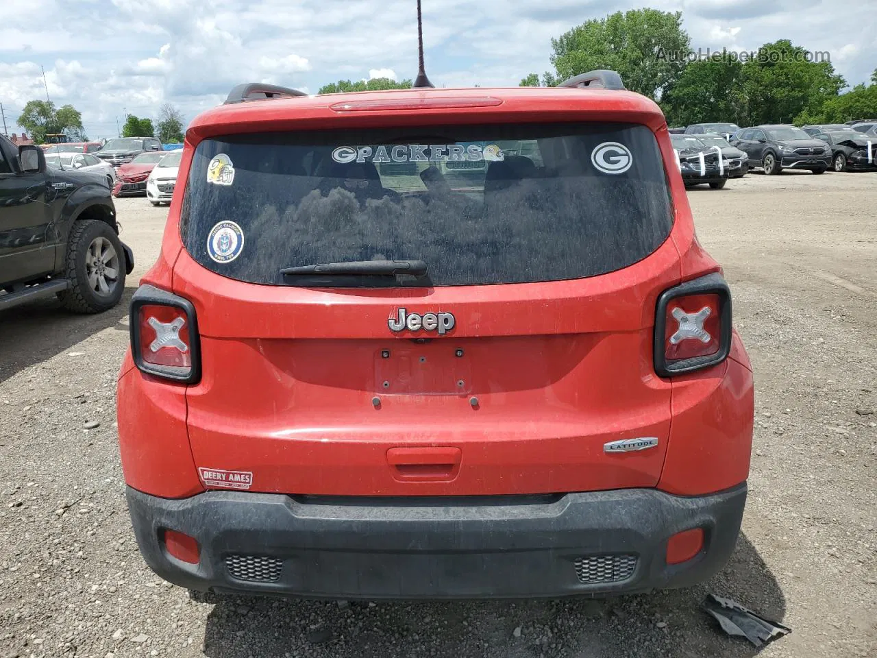 2018 Jeep Renegade Latitude Red vin: ZACCJABB5JPH46731