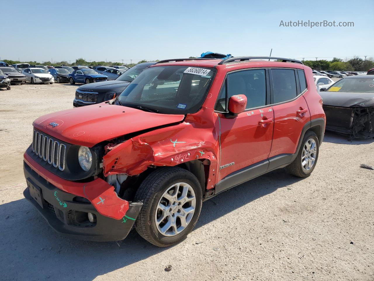 2018 Jeep Renegade Latitude Красный vin: ZACCJABB5JPJ29391