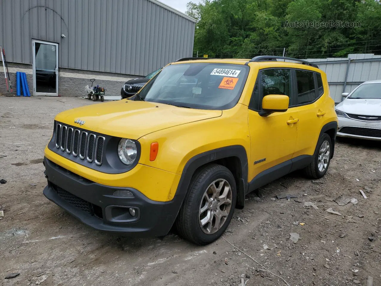 2018 Jeep Renegade Latitude Yellow vin: ZACCJABB5JPJ63461